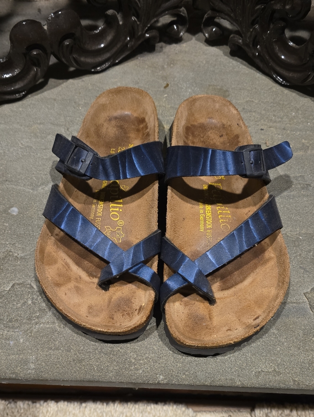Birkenstock Papillio Navy Blue Strappy Women's Sandals